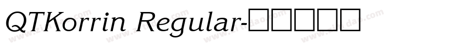 QTKorrin Regular字体转换